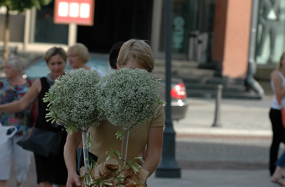 Likus mažiau nei trims valandoms iki pobūvio, į Rotušę buvo atvežtos gėlės.