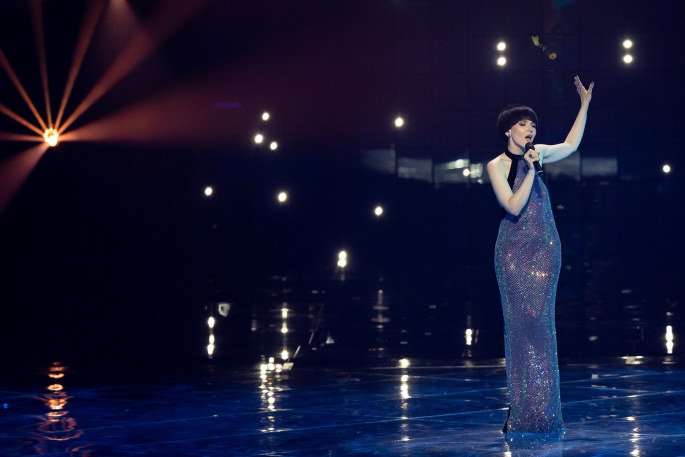 Monika Liu generalinėje „Eurovizijos“ repeticijoje / Luko Balandžio nuotr.