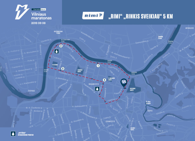 „Rimi“ rinkis sveikiau“ 5 km bėgimo trasa/Organizatorių nuotr.