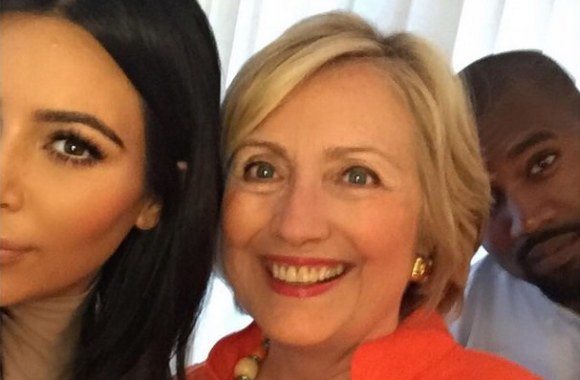 Kim Kardashian, Hillary Clinton, Kanye Westas