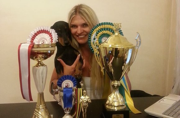 Skaiva Jasevičiūtė su savo augintine Amie