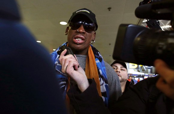 Dennisas Rodmanas pakeliui į Š.Korėją