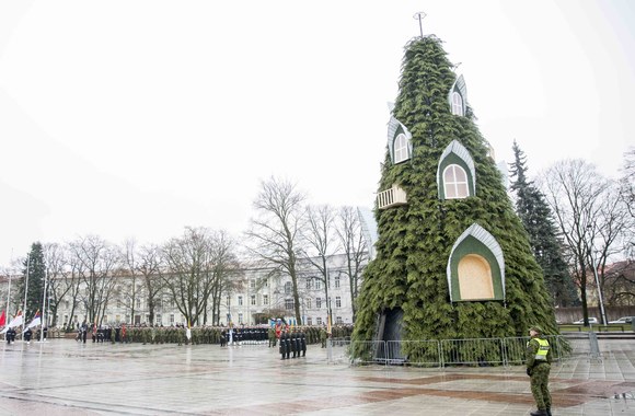 Kalėdų eglė Vilniaus Katedros aikštėje