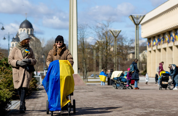 Mamų eisena Gedimino prospektu už vaikus, žuvusius kare Ukrainoje / Luko Balandžio nuotr.