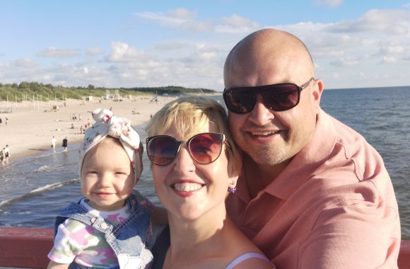Laima Tamulytė-Stončė su vyru Gediminu ir dukra Emilija / Asmeninio albumo nuotr.