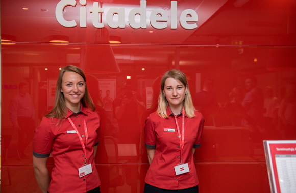 Banko "Citadele" ir kavinės "Caffeine" bendro padalinio atidarymo akimirkos