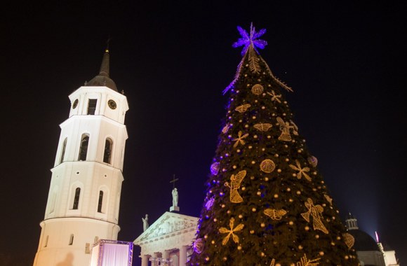 Lietuvos Kalėdų eglutės įžiebimas Katedros aikštėje
