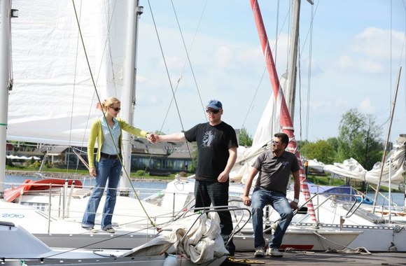 Generalinė spektaklio „Mano žmonos vyras“ repeticija įvyko jachtoje