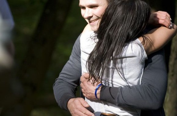 Šorena Džaniašvili ir Audrius Bružas gamtoje jausmų nebeslėpė