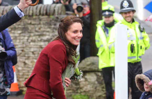 Kembridžo kunigaikštienės Catherine vizito Velse akimirkos