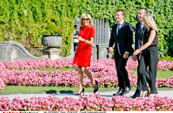 Prancūzijos prezidento Emmanuelio Macrono  ir jo žmonos Brigitte Trogneux Macron vizitų akimirkos