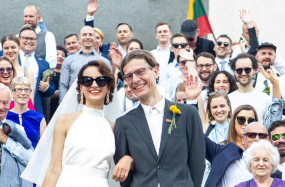  Markas Adamas Haroldas Vilniuje vedė mylimąją Jeleną Grišiną/ Pauliaus Peleckio nuotr.