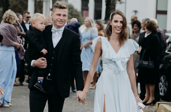 Kęstutis Ivaškevičius su žmona Tautvile pakrikštijo sūnų Vakarį / Indrė Pix / Pro kadras nuotr.