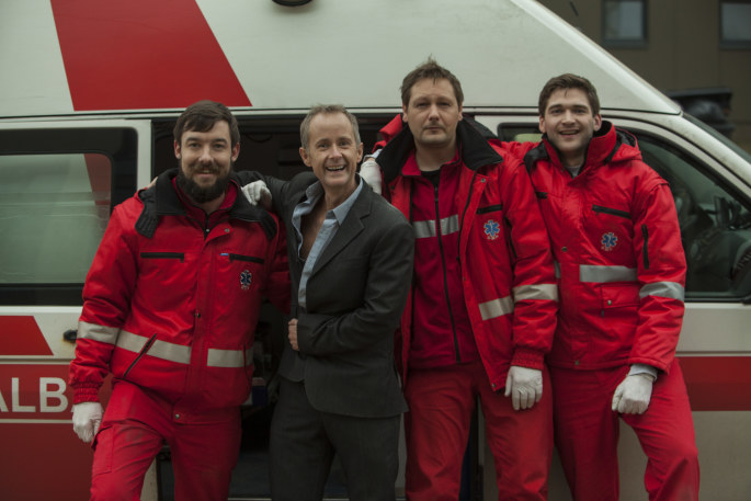 Paramedikas Mark Barkowski, aktoriai Billy Boyd, Salvijus Trepulis, Kestutiis Ciienas/Petro Pienausko nuotr.