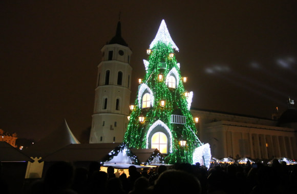 Kalėdų eglės įžiebimas Vilniuje