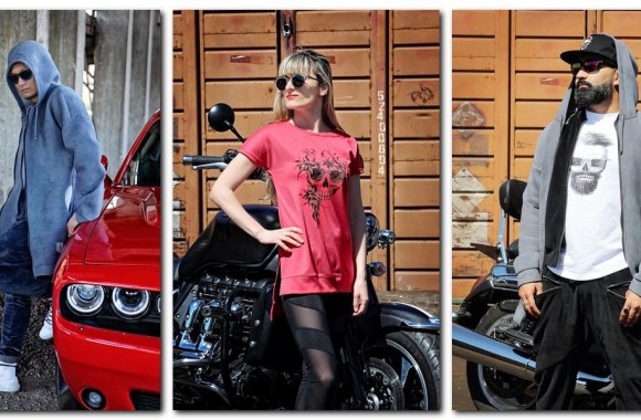 Lietuvių kūrėjų „Tado‘s mados“ drabužių kolekcija. Modeliai – Adam Jufri (kairėje) Živilė Jonikaitė ir Rostam Mahbob 