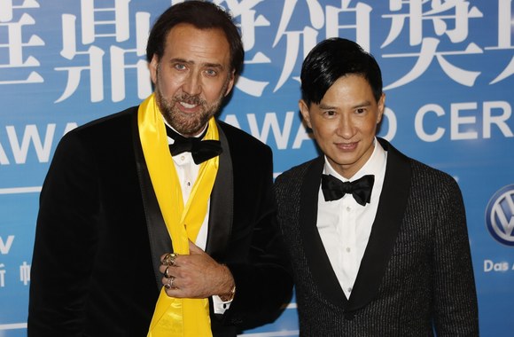 Amerikiečių aktorius Nicolas Cage'as ir kinų aktorius Nickas Cheungas