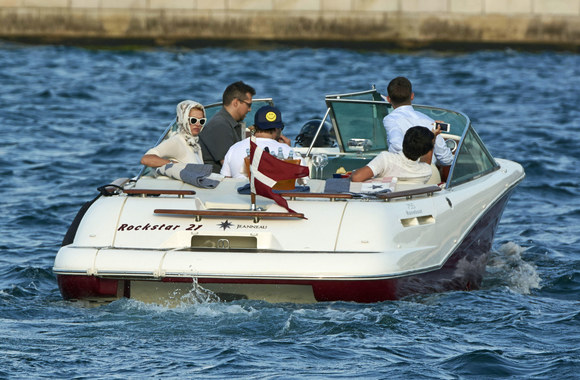 Pamela Anderson ir Rickas Salomonas Danijoje