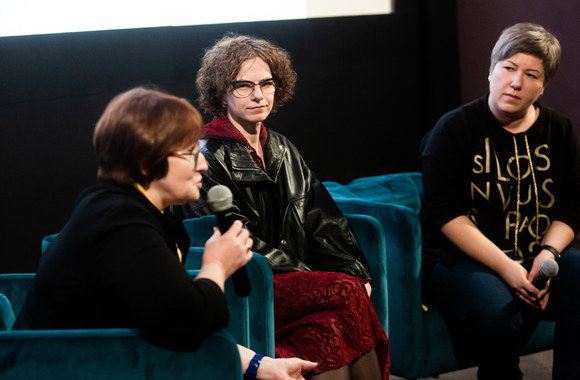 Diskusija kino teatre „Pasaka“/Gretos Skaraitienės/„ŽMONĖS Foto“ nuotr.