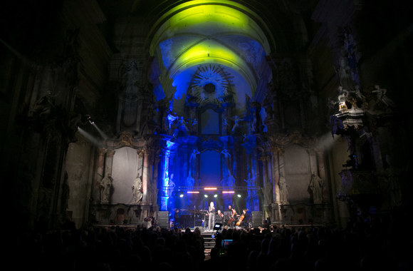 Monikos Linkytės koncerto akimirka