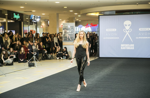 Modelių atrankos „Infekcijos kastingas“ momentas