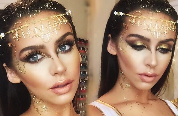 VIDEO kadras: Helovino makiažo idėja: Auksinės deivės įvaizdis
