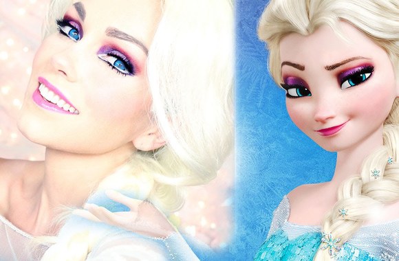 VIDEO kadras: Filmuko „Frozen“ herojės Elsos makiažas