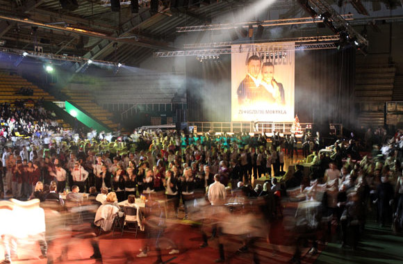 Šokių olimpiados „Žvaigždžių mokyklos“ taurei laimėti akimirka