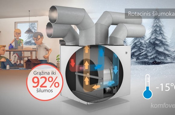 VIDEO kadras: Vėdinimo įrenginys, rekuperatorius. Kaip pasirinkti?