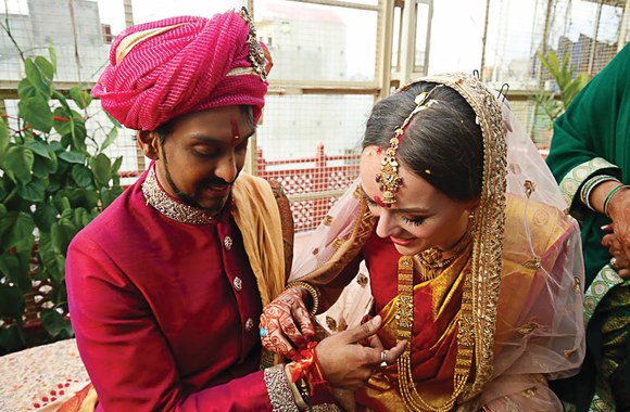 Adrės ir Jatin Modi vestuvių akimirka/Asmeninio archyvo nuotr.