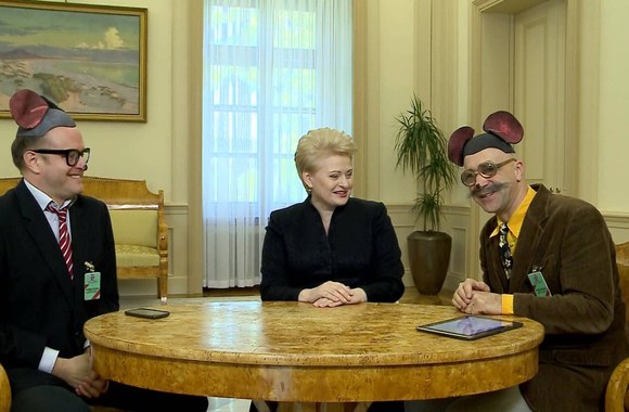 VIDEO kadras: Prezidentės susitikimas su Mauzeriu ir Sūrskiu