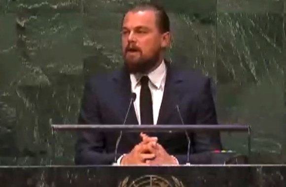 VIDEO kadras: Leonardo DiCaprio\'s 2014 UN Climate Summit Speech