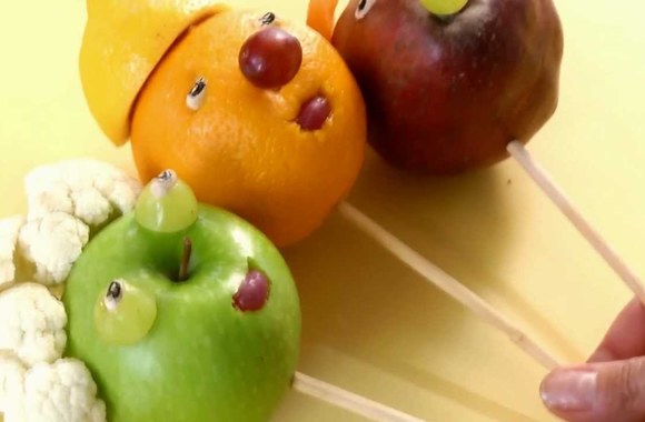 VIDEO kadras: Gyvūnėliai iš daržovių ir vaisių