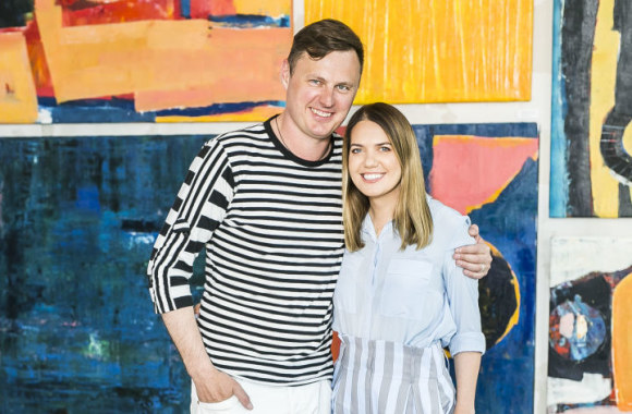 Eigirdo Scinsko parodos atidarymo akimirka