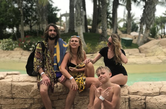 Eglė Jackaitė su sūnumis Eliju ir Jokūbu atostogavo Dubajuje/ Asmeninio archyvo nuotr.