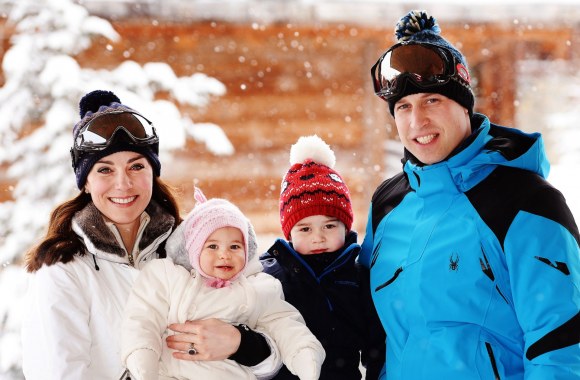 Princas Williamas ir Kembridžo hercogienė Catherine su vaikais George'u ir Charlotte 