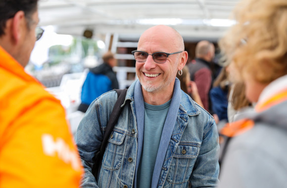 Jachtos „Ambersail II“ įgulos sutikimas Klaipėdoje