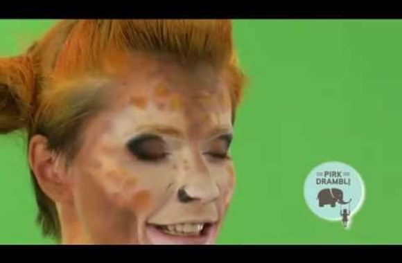 VIDEO kadras: Projektas „Pirk dramblį“: J. Šeduikytė virsta žirafa