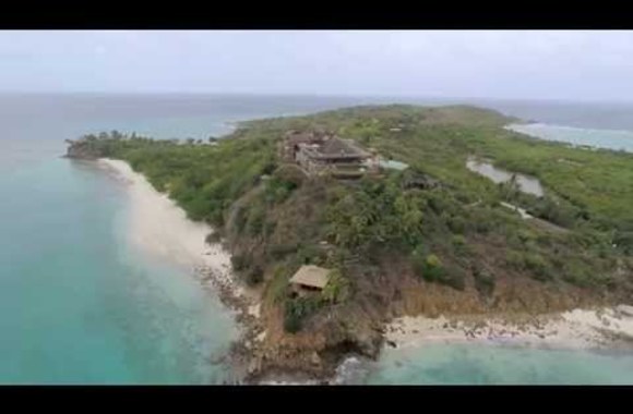 VIDEO kadras: A drone’s eye view of Necker Island