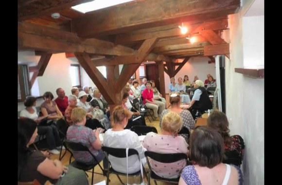 VIDEO kadras: Taunytė kalba su Shmueliu Tatzu (Samuelis Tacas)