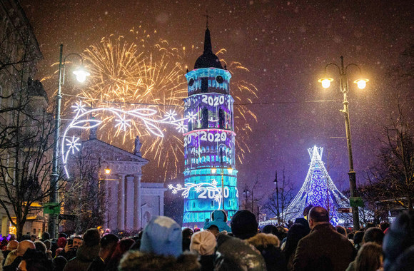 Naujų metų naktis sostinėje/Irmanto Gelūno/„ŽMONĖS Foto“ nuotr.