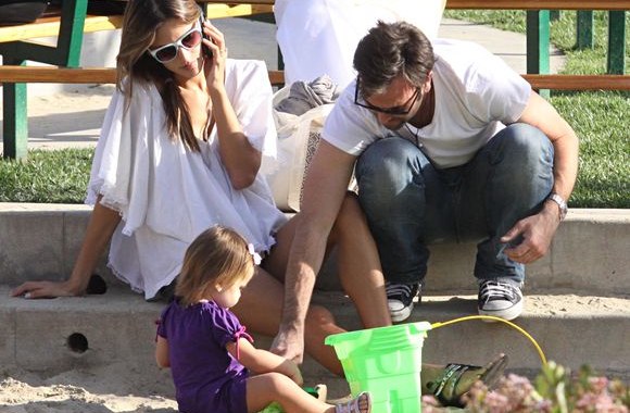 A.Ambrosio, dukrelė Anja Louise Ambrosio Mazur  ir gyvenimo draugas J.Mazur