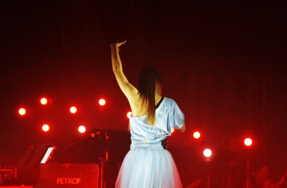 Jurgos Šeduikytės koncertas tuščioje Šv. Kotrynos bažnyčioje Vilniuje/ Miglės Meškauskaitės ir Ugnės Ūsaitės nuotr.