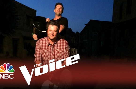 VIDEO kadras: The Voice 2014: Blake Shelton, Adam Levine and Carson Daly ALS Ice Bucket Challenge