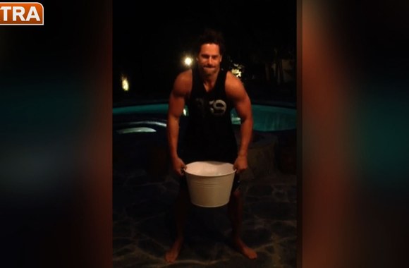 VIDEO kadras: See Joe Manganiello Take the ALS Ice Bucket Challenge, and Sofia Vergara\'s Reaction!