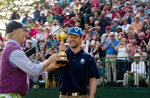 Billas Murray (kairėje) ir Justinas Timberlake'as