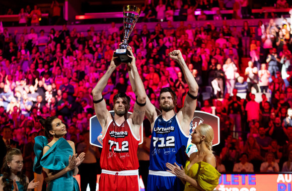 Brolių Lavrinovičių karjeros finalo rungtynės / Žygimanto Gedvilos nuotr.