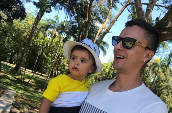 Ignatas Konovalovas su sūnumi Leonardu / Asmeninio albumo nuotr.