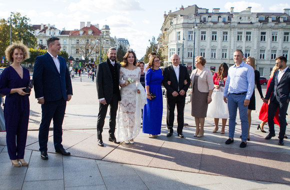 Aktorės Valdos Bičkutės ir poeto Mindaugo Valiuko vestuvių akimirkos