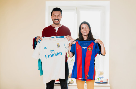 Futbolo teisėja ir trenerė Justina Lavrenovaitė-Perez su vyru Heraclio Ulises Perezu / Asmeninio albumo nuotr.